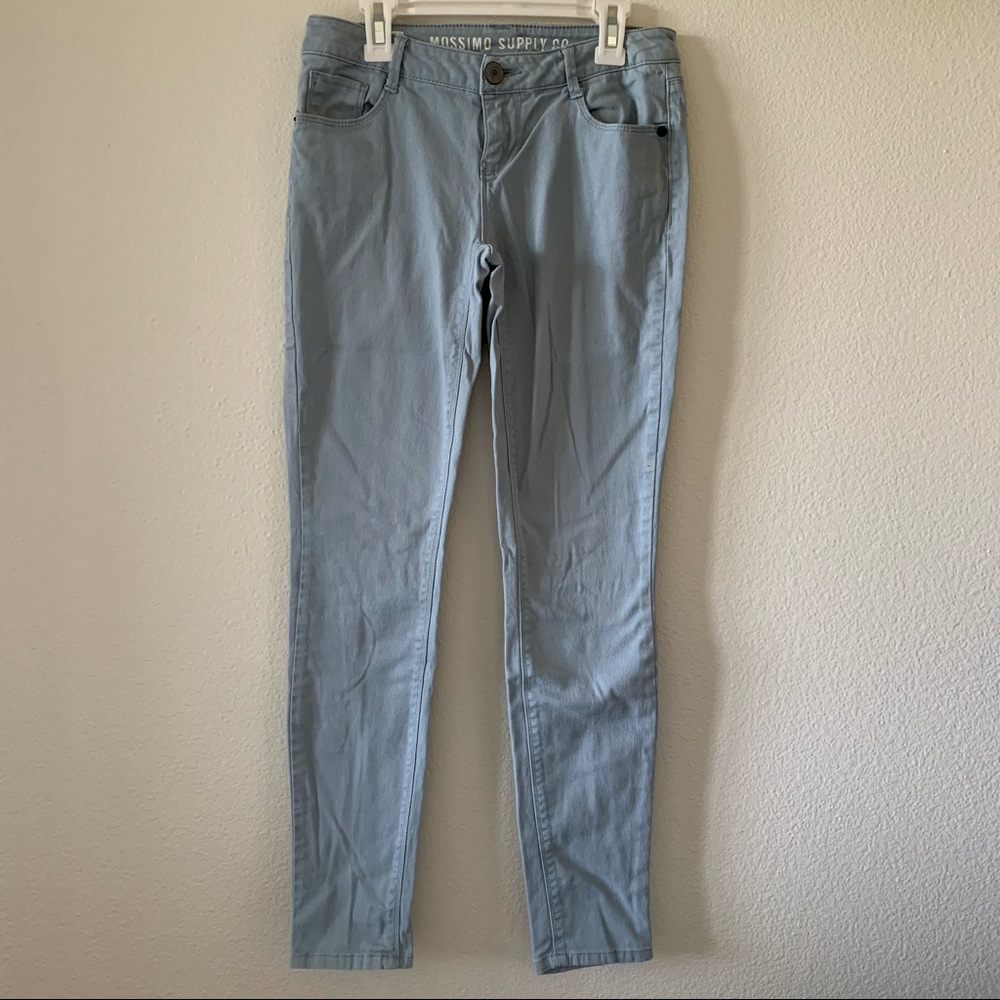 Mossimo Supply Co, skinny jeans, pale blue-gray color, Junior size 1